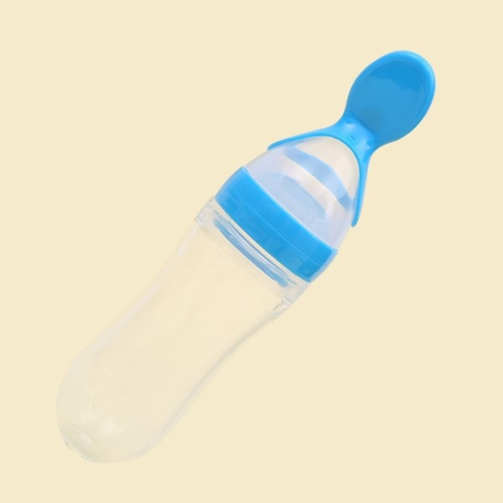 SZYKD 90 ml Güvenli Yenidoğan Bebek Besleme Şişesi Yürüyor Silikon Sıkma Süt Tahıl Şişesi Sert Kaşık (Yeşil)(Yurt Dışından) - 80 ml - Mavi Biberon Fiyatı