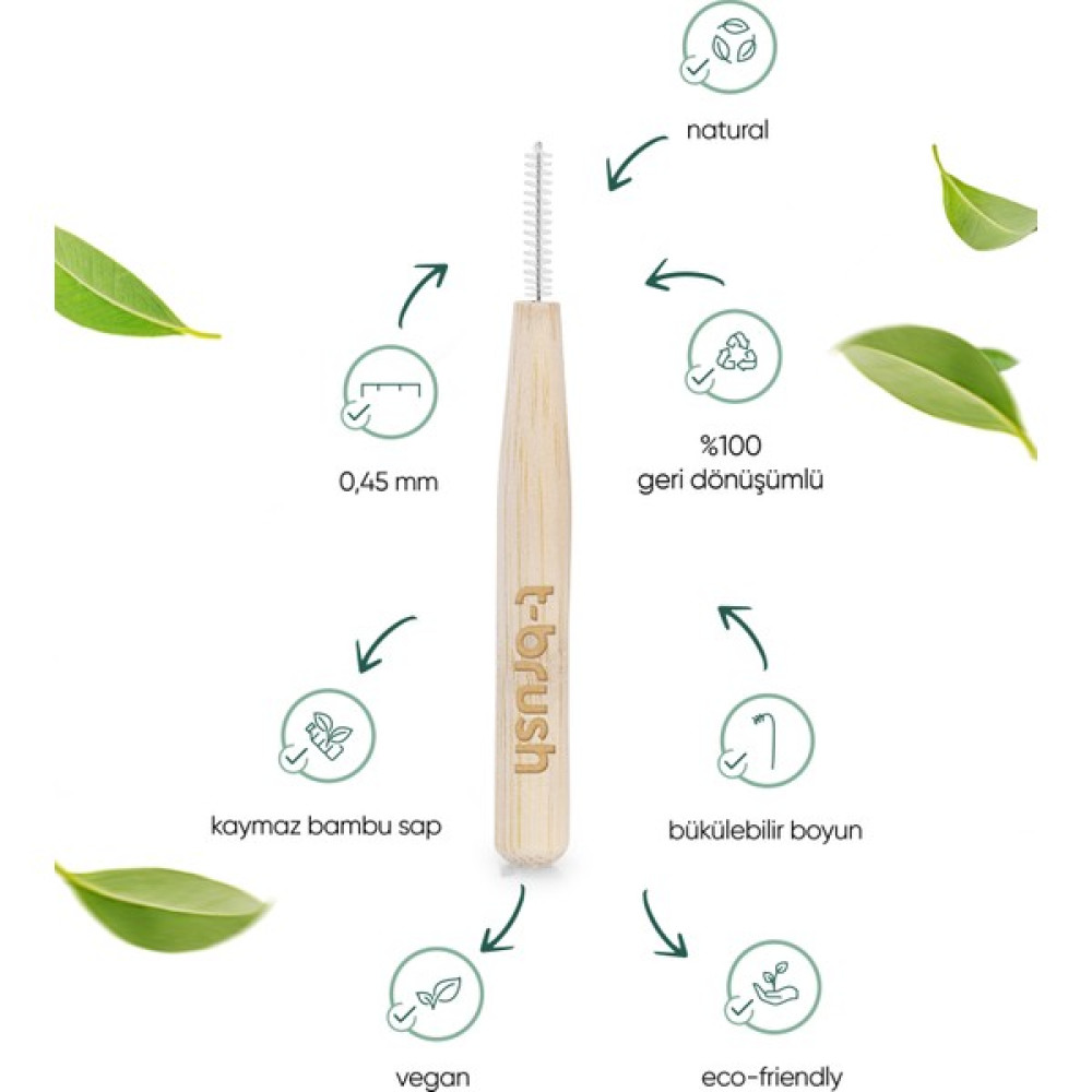 T-Brush Bambu Arayüz Fırçası - 0,45mm ( 6 adet ) Diş İpleri Fiyatı