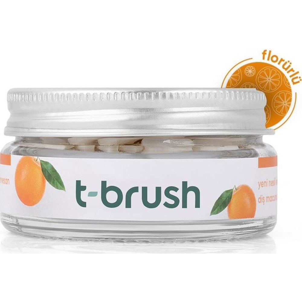 T-Brush Portakal Aromalı Diş Macunu Tableti-Florürlü Diş Macunları Fiyatı