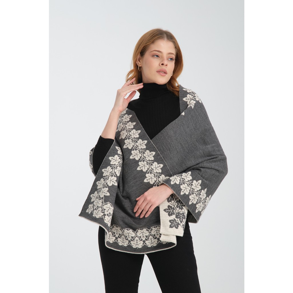 T-Crazy Knitwear Sarmaşıklı Kışlık Triko Şal, Çift Katlı ve Çift Taraflı Triko Örme Omuz Şalı Diğer Fiyatı