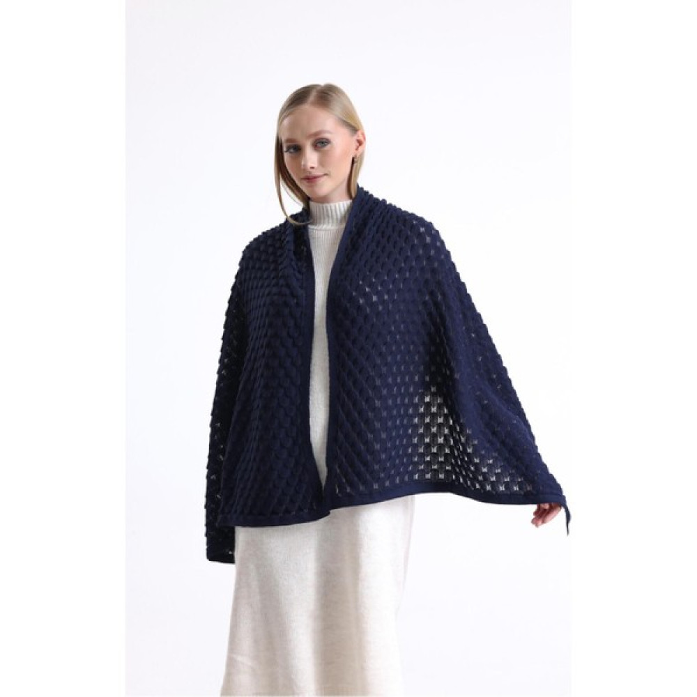 T Crazy T- Crazy Knitwear Ajur Desenli Triko Omuz Şalı, Şık Yumuşak Dokulu Triko Örme Omuz Şalı Şal / Fular & Eşarp Fiyatı