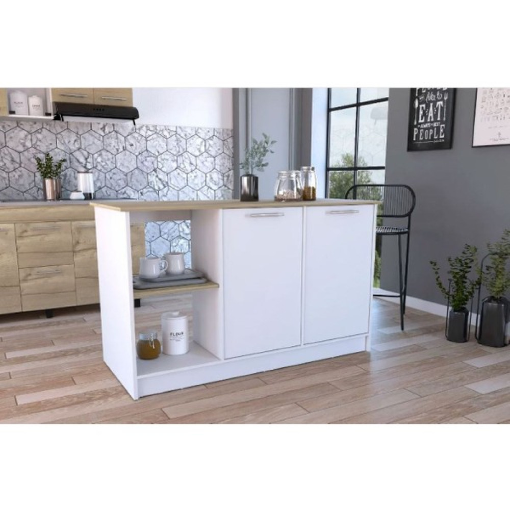 T Designo Kumsal Mutfak Adası - BEYAZ-150 cm Mutfak Dolabı / Mobilyası Fiyatı