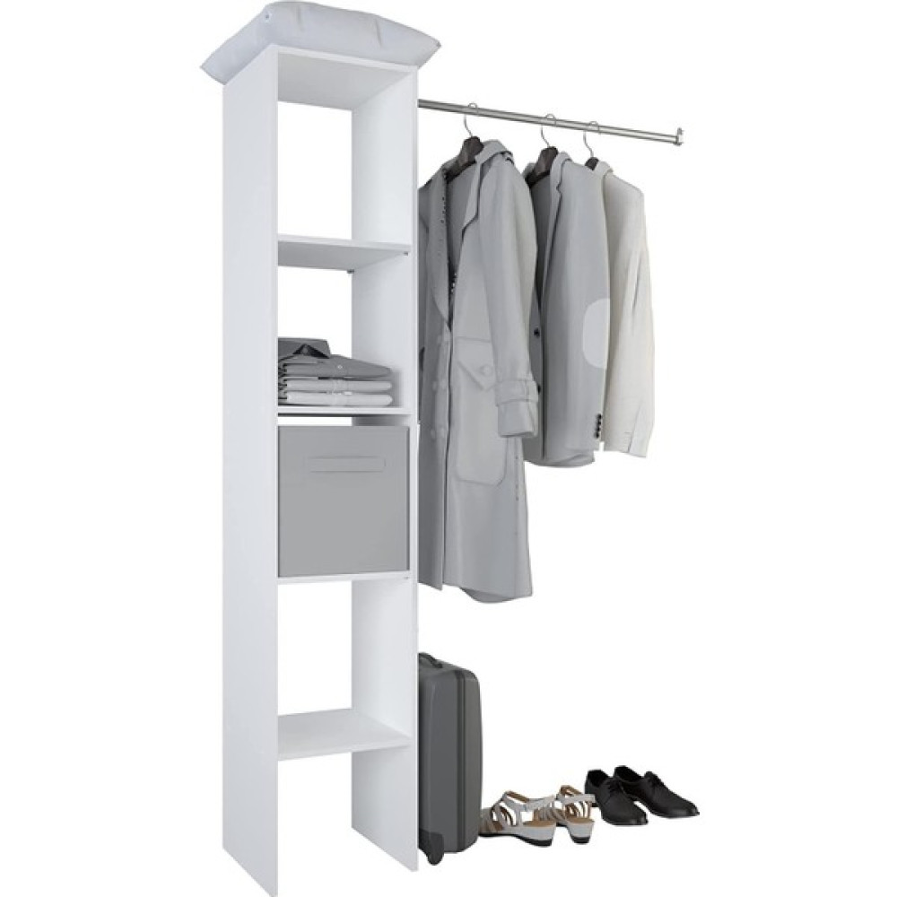T Designo Tdesigno Eliz Açık Giyinme Dolabı - Gardırop Beyaz 120 cm Gardrop & Dolap Fiyatı