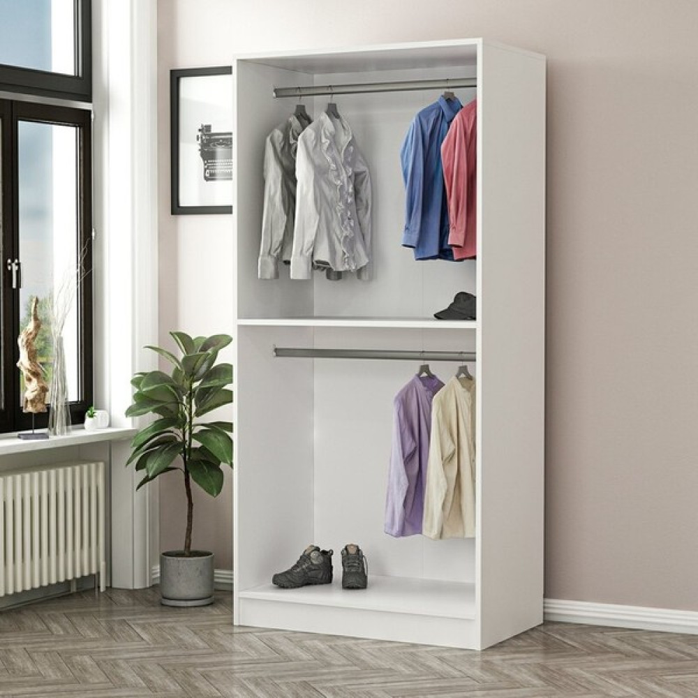 T Designo Tdesıgno Ren Giyinme Dolabı - Çok Amaçlı Dolap - Gardırop 80 cm - Beyaz Gardrop & Dolap Fiyatı