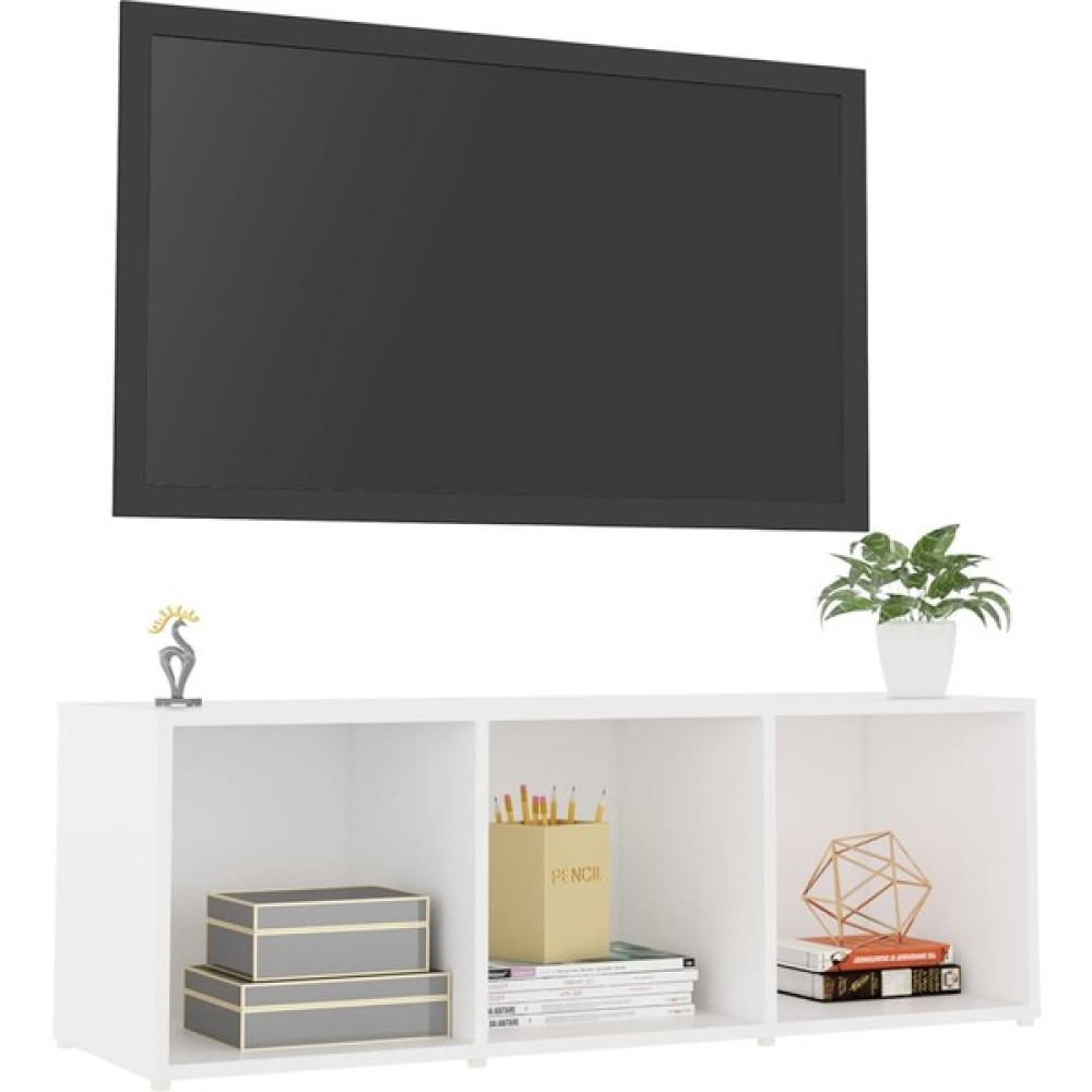 T Designo Tdesıgno Şeyma Televizyon Sehpası - Ünitesi -Kitaplık-Beyaz 108 cm 3 Raflı - Beyaz Tv Ünitesi / Sehpası Fiyatı