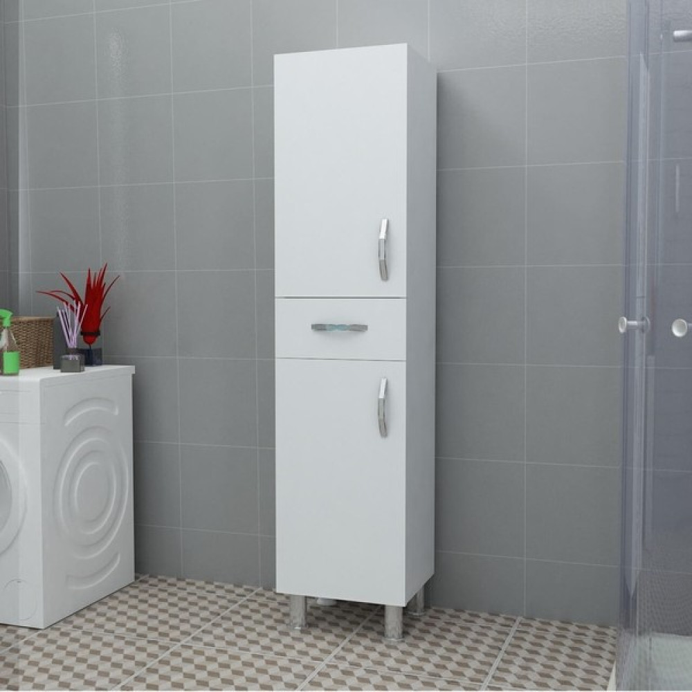 T Designo Tudor Banyo Boy Dolabı-Çok Amaçlı Dolap-Kiler Dolabı 40 cm Beyaz Banyo Dolabı / Mobilyası Fiyatı