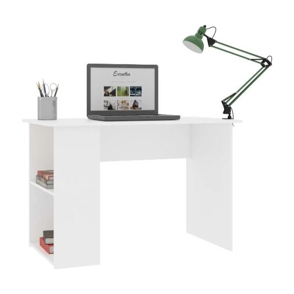T Designo Viyana Çalışma Masası Bilgisayar Masası Ofis Masası 2 Raflı Beyaz - Y: 72 cm D: 50 cm G: 120 cm Çalışma Masası Fiyatı