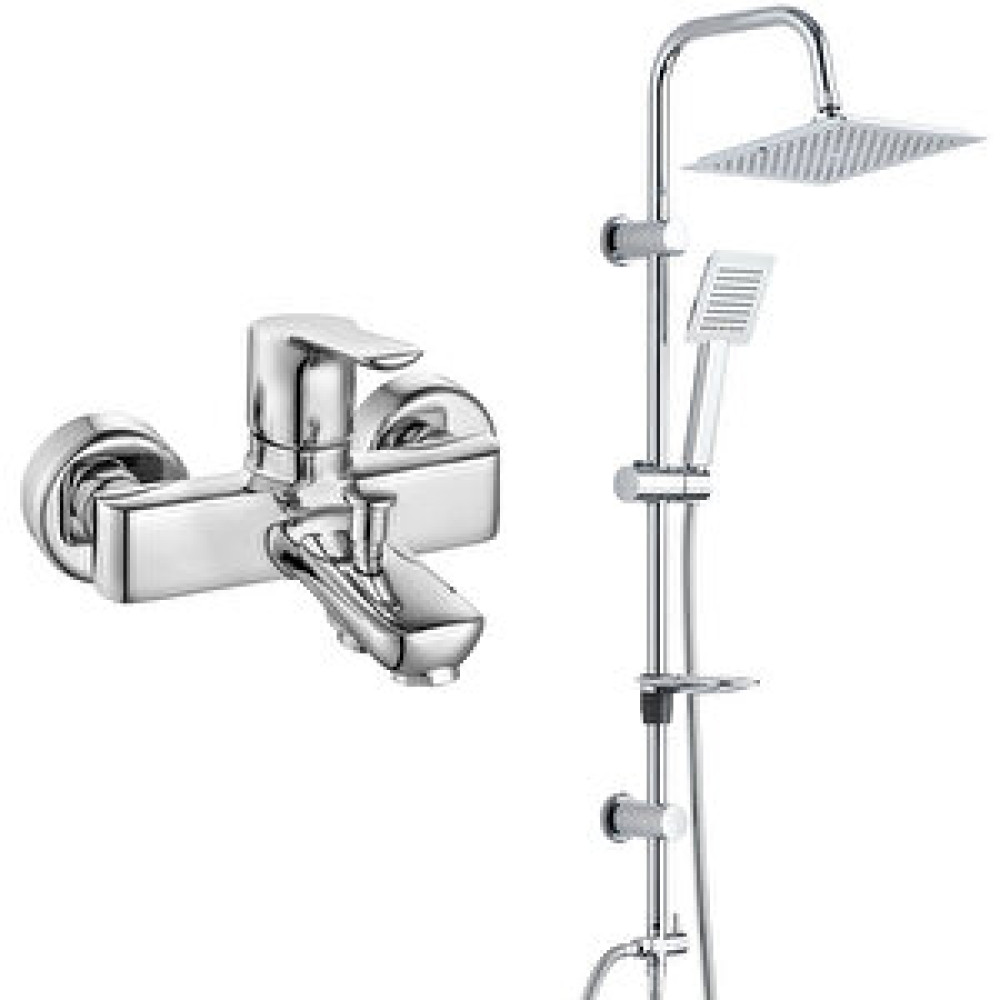 T MAY Eca Luna Banyo Bataryası+t-may Banyo Çam Kare Tepe Duş Takımı Seti Paslanmaz Krom Bataryalar Fiyatı