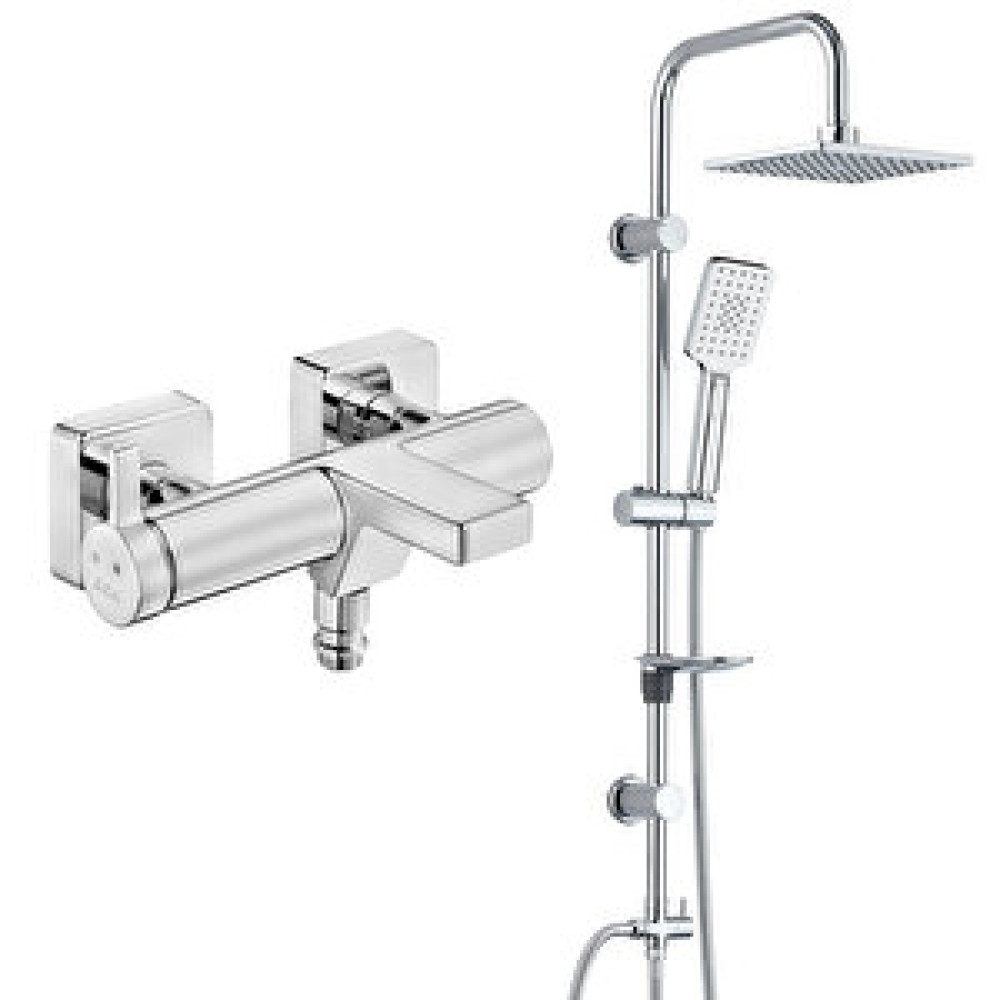 T MAY Eca Purity Banyo Bataryası+t-may Banyo Belen Kare Tepe Duş Takımı Seti Paslanmaz Krom Bataryalar Fiyatı