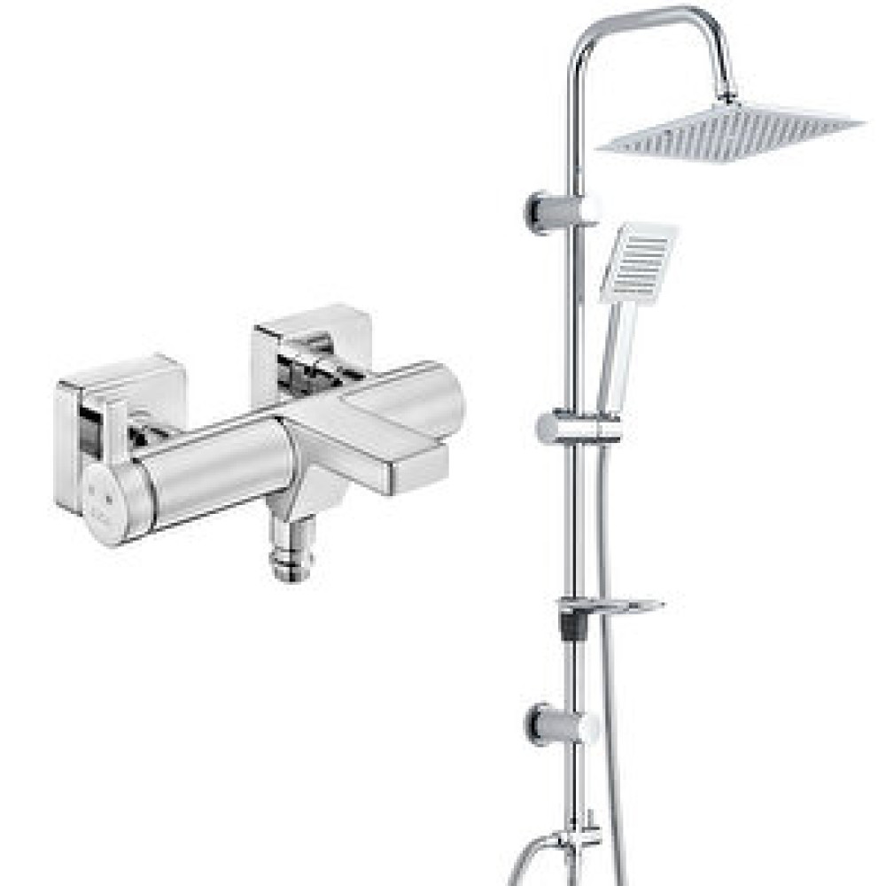 T MAY Eca Purity Banyo Bataryası+t-may Banyo Çam Kare Tepe Duş Takımı Seti Paslanmaz Krom Bataryalar Fiyatı