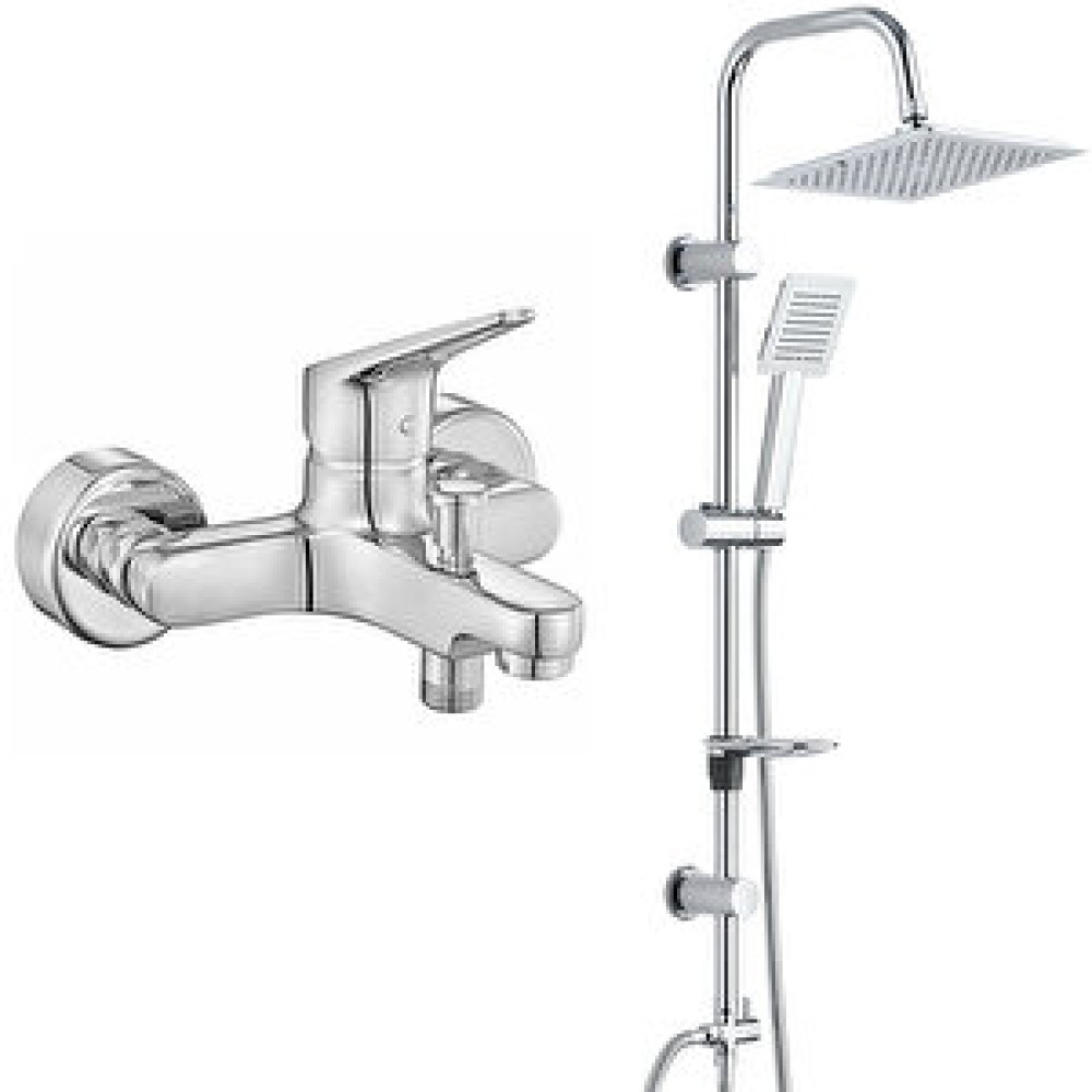 T MAY Eca Spylos Banyo Bataryası+t-may Banyo Çam Kare Tepe Duş Takımı Seti Paslanmaz Krom Bataryalar Fiyatı