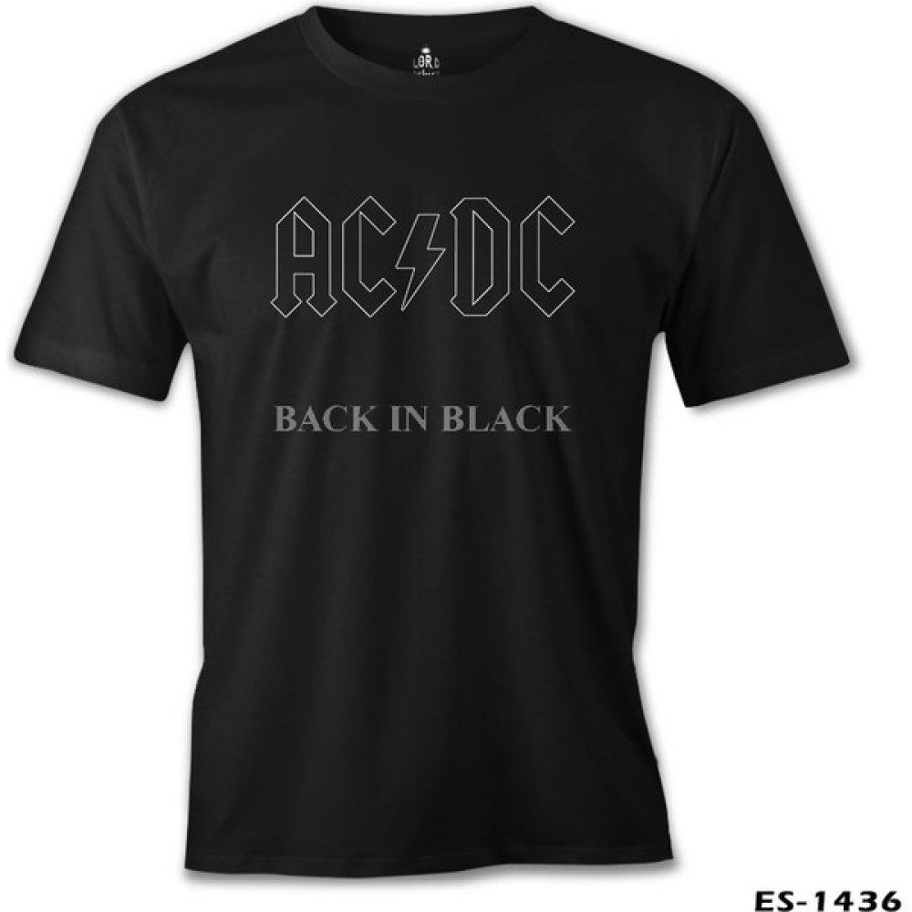 T-Shirt Ac Dc - Back In Black 1 Siyah Erkek Tshirt Erkek T-shirt Fiyatı