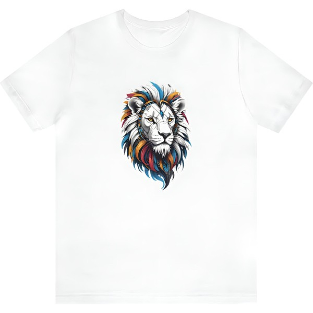 T-Shirt Cin / Aslan Baskılı Beyaz Renk Tişört Erkek T-shirt Fiyatı