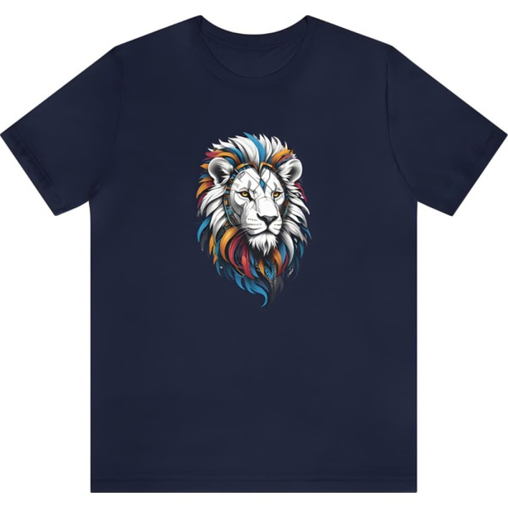 T-Shirt Cin / Aslan Baskılı Lacivert Renk Tişört Erkek T-shirt Fiyatı