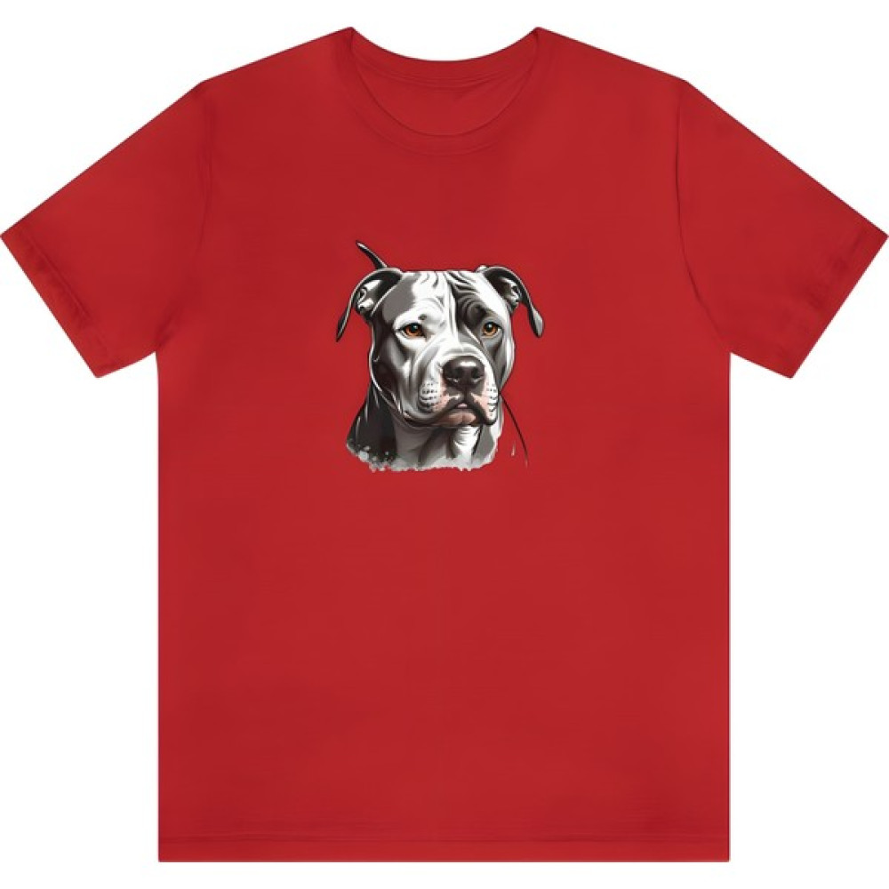 T-Shirt Cin / Köpek Baskılı Kırmızı Renk Tişört Erkek T-shirt Fiyatı