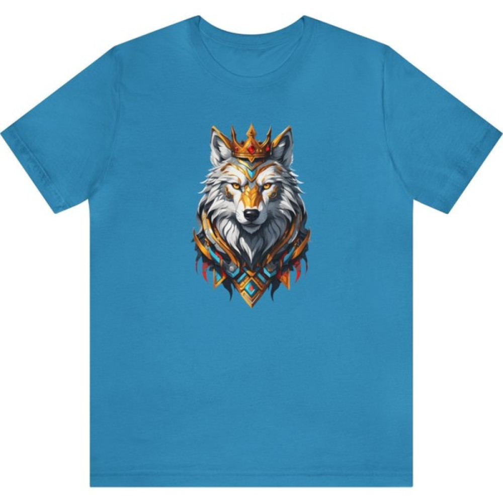 T-Shirt Cin / Kral Kurt Baskılı Turkuaz Renk Tişört Erkek T-shirt Fiyatı