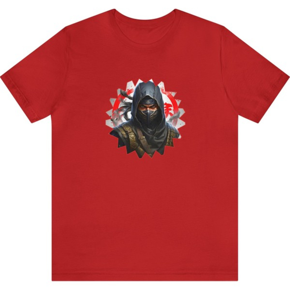 T-Shirt Cin / Ninja Baskılı Kırmızı Renk Tişört Erkek T-shirt Fiyatı