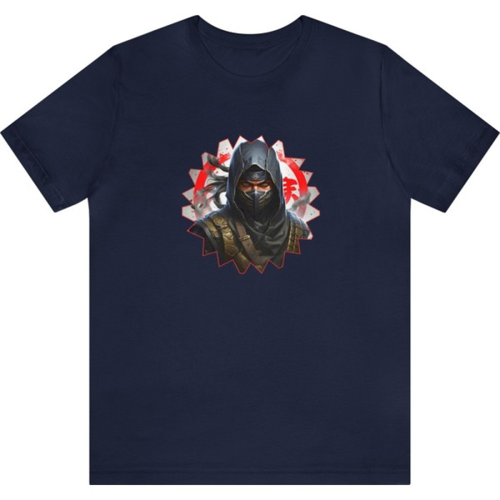 T-Shirt Cin / Ninja Baskılı Lacivert Renk Tişört Erkek T-shirt Fiyatı
