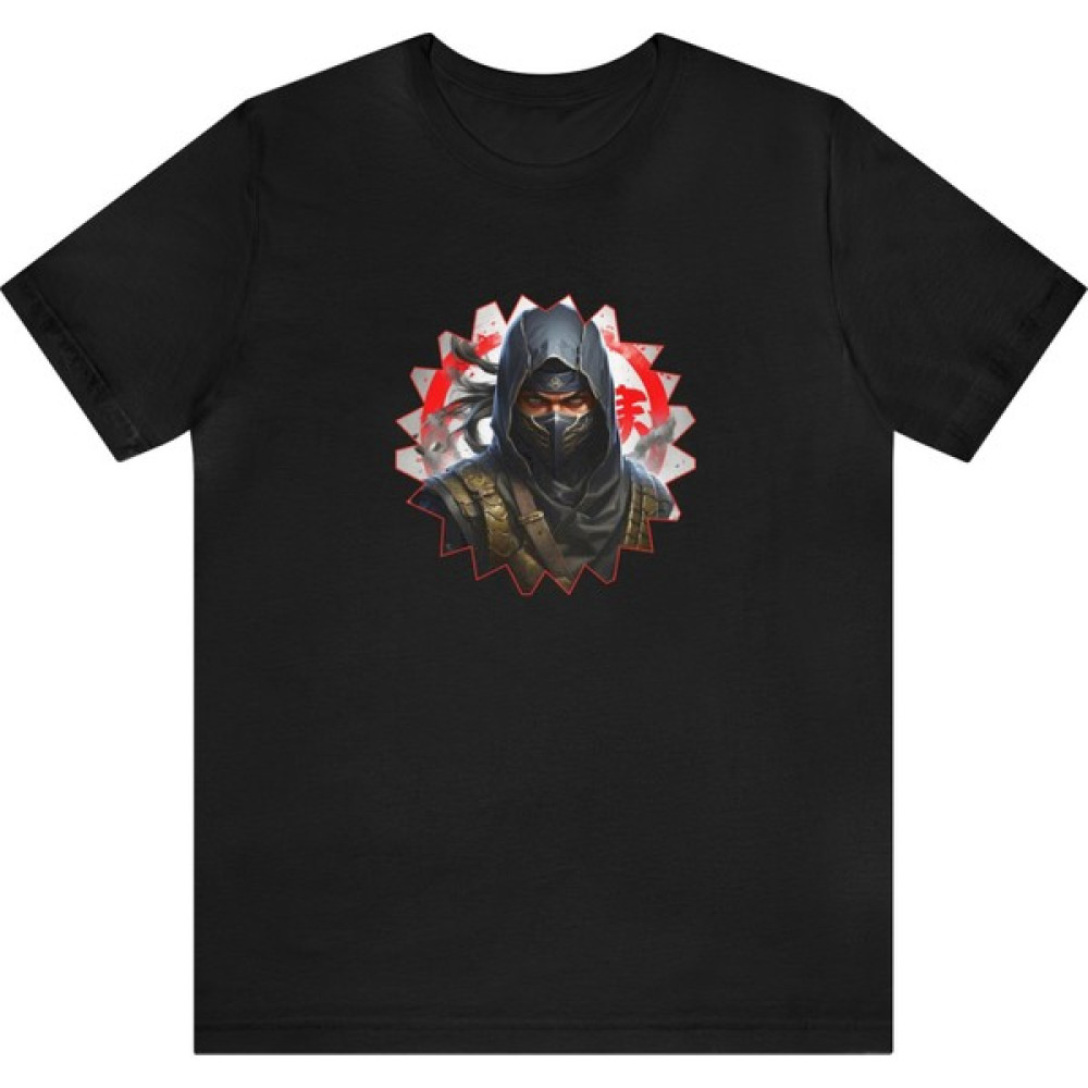 T-Shirt Cin / Ninja Baskılı Siyah Renk Tişört Erkek T-shirt Fiyatı