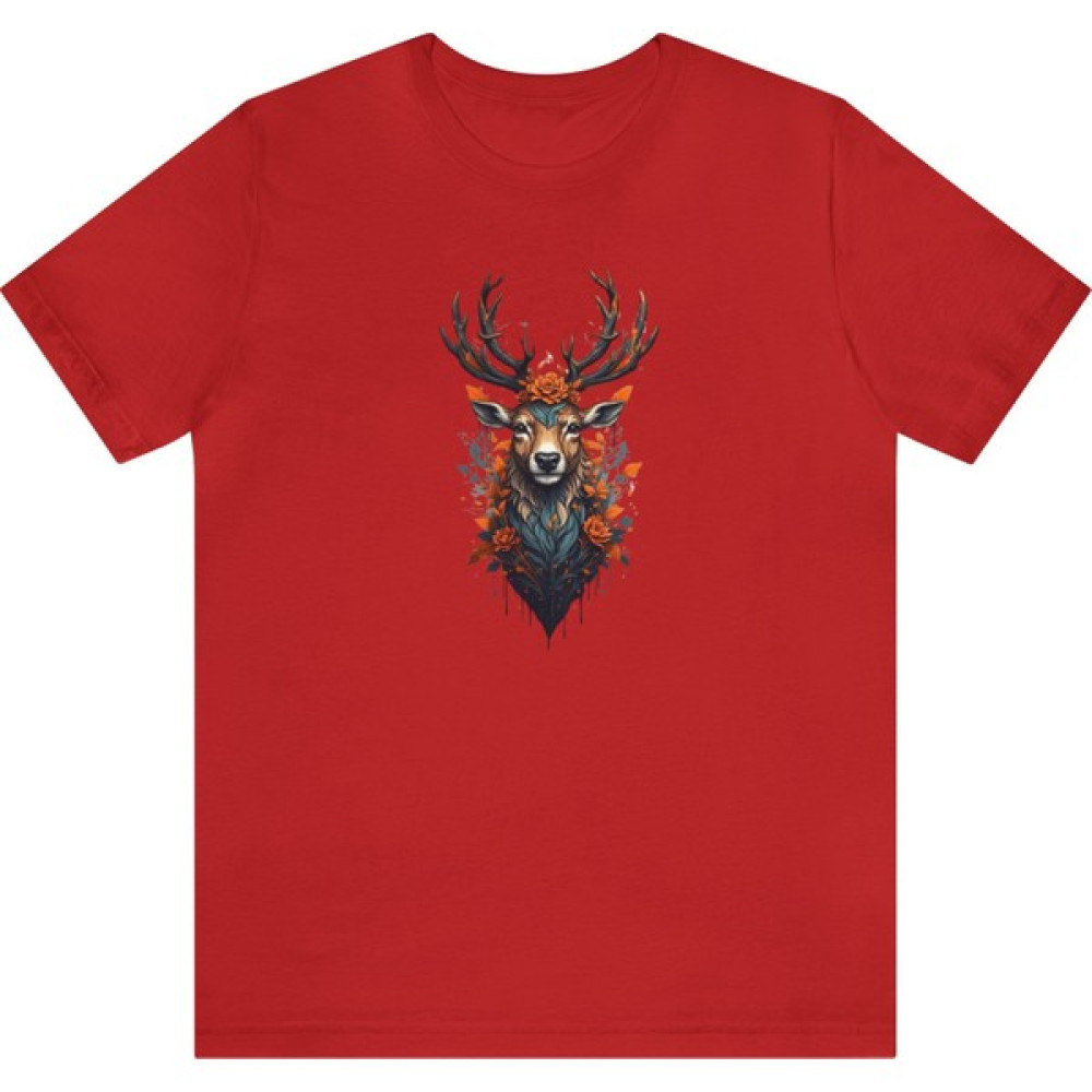 T-Shirt Cin / Şapkalı Kedi Baskılı Kırmızı Renk Tişört Bayan T-shirt Fiyatı