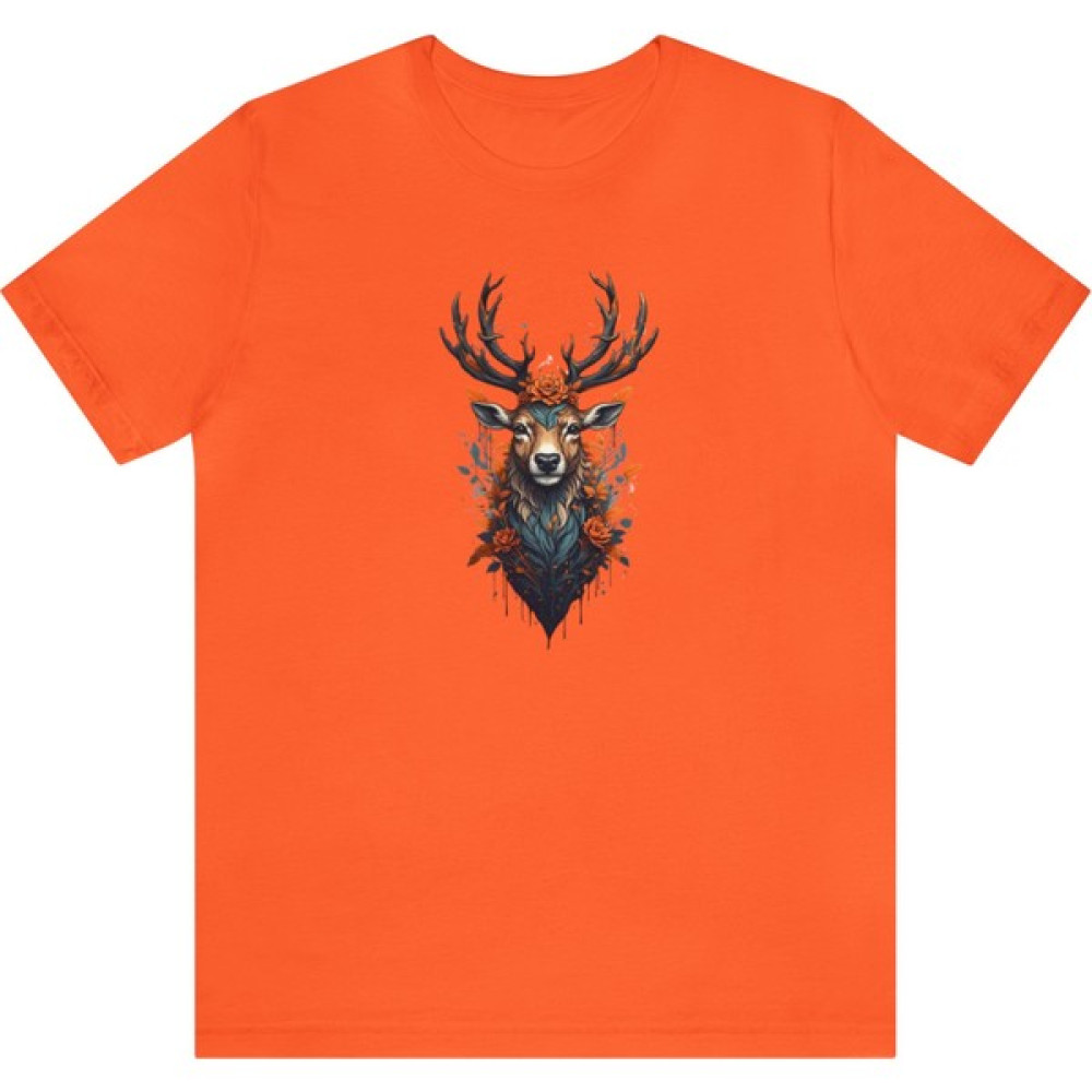 T-Shirt Cin / Şapkalı Kedi Baskılı Turuncu Renk Tişört Bayan T-shirt Fiyatı