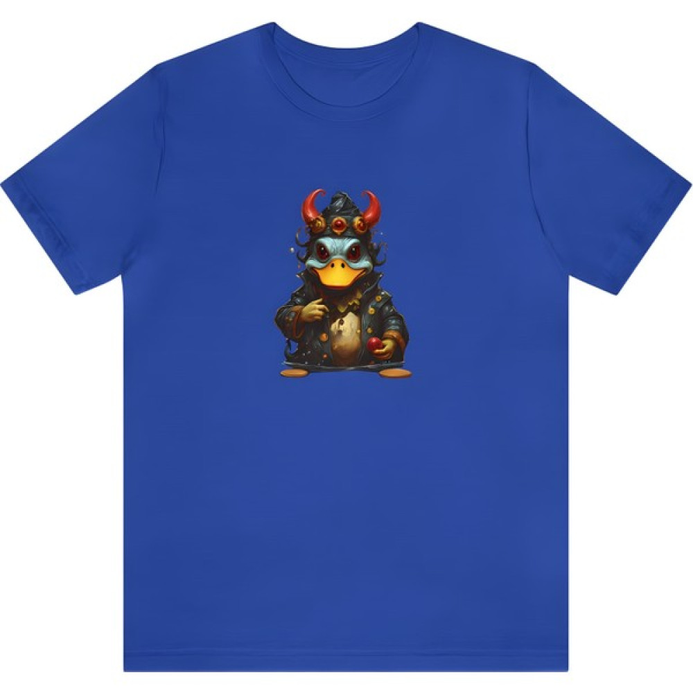 T-Shirt Cin / Sevimli Canavar Baskılı Sax Mavi Renk Tişört Bayan T-shirt Fiyatı