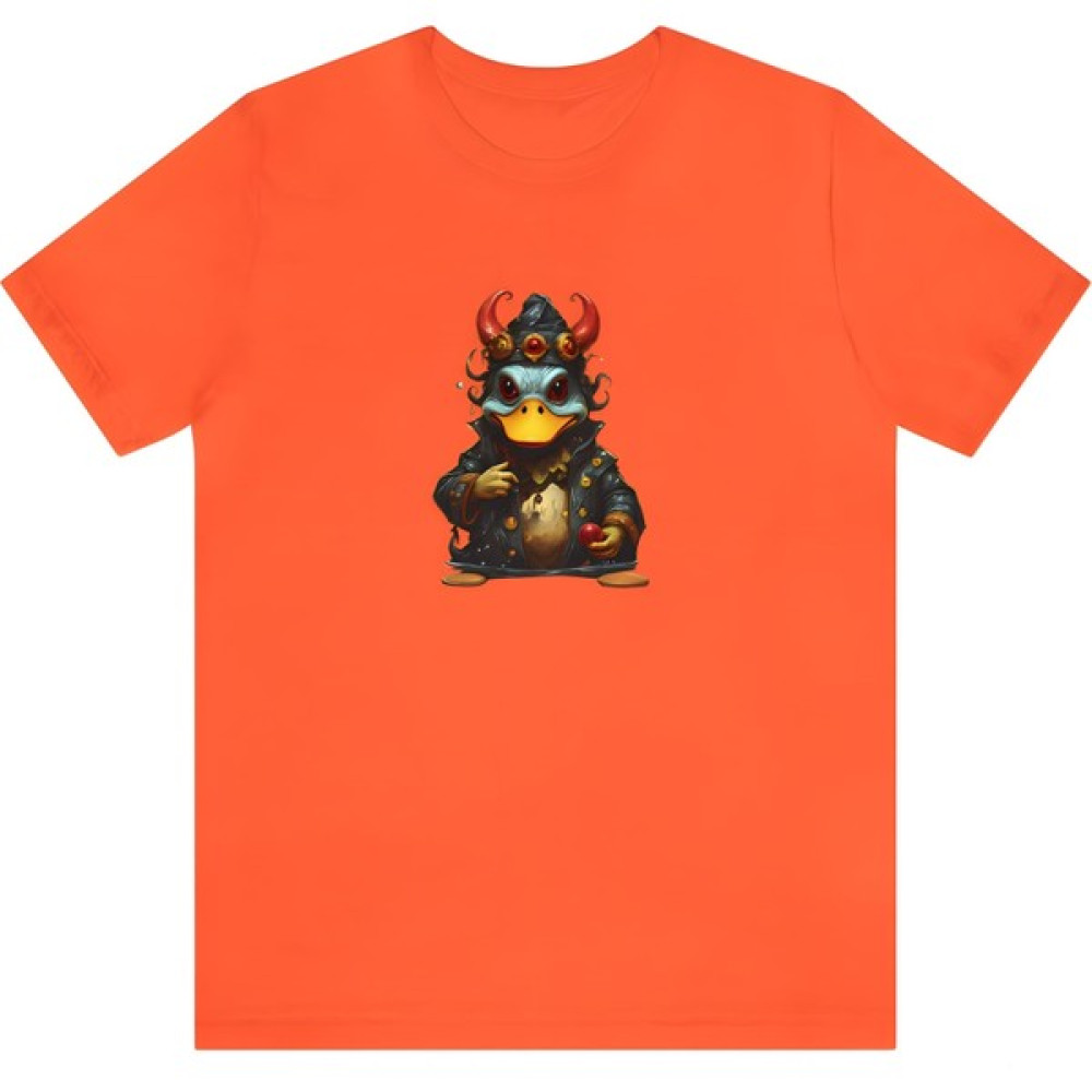 T-Shirt Cin / Sevimli Canavar Baskılı Turuncu Renk Tişört Bayan T-shirt Fiyatı