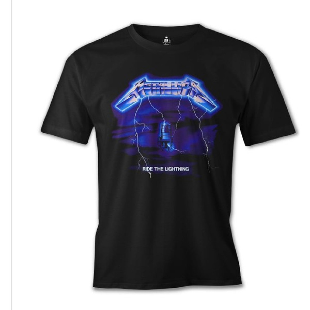 T-Shirt Metallica - Ride The Lightning Siyah Erkek Tshirt Erkek T-shirt Fiyatı
