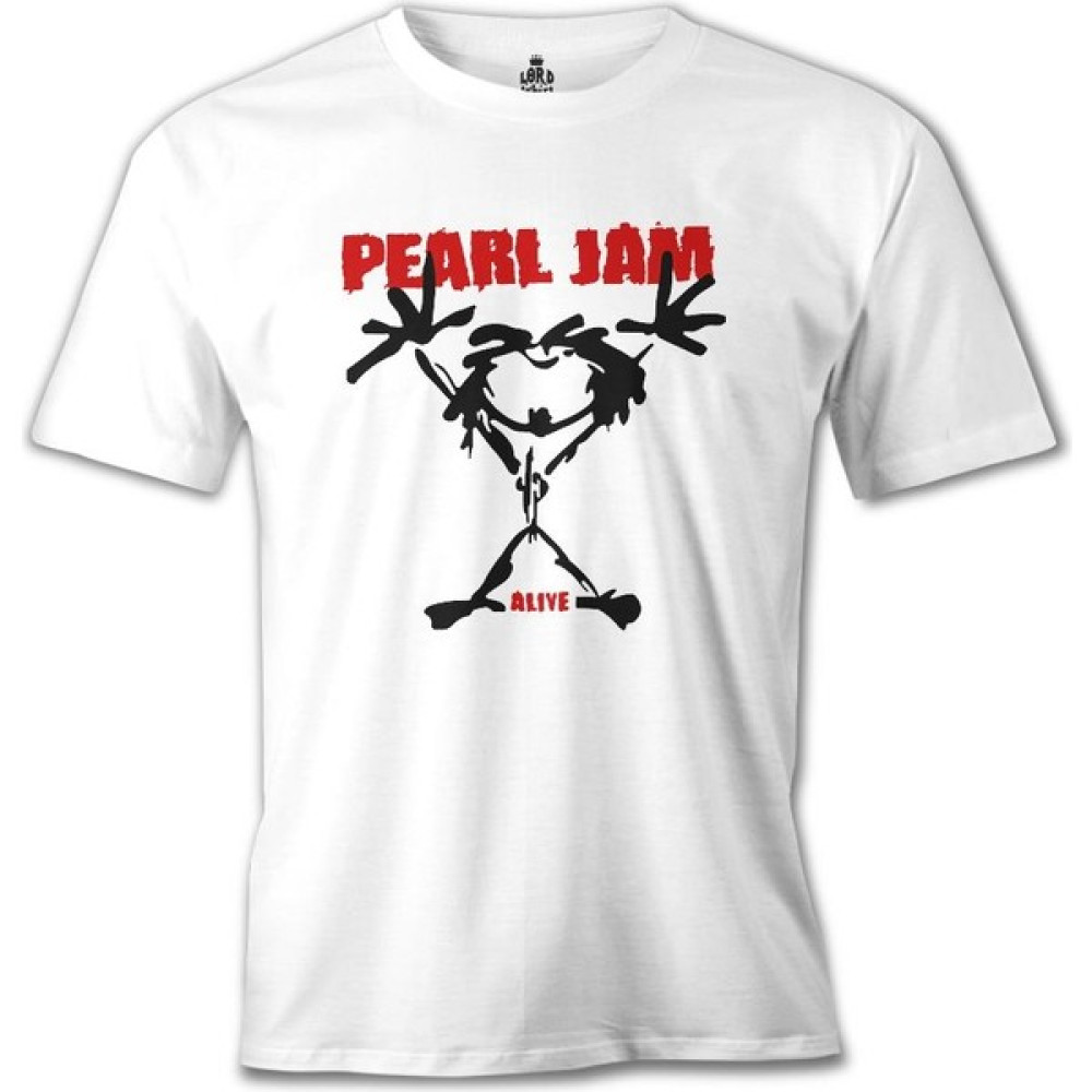 T-Shirt Pearl Jam Beyaz Erkek Tshirt Erkek T-shirt Fiyatı