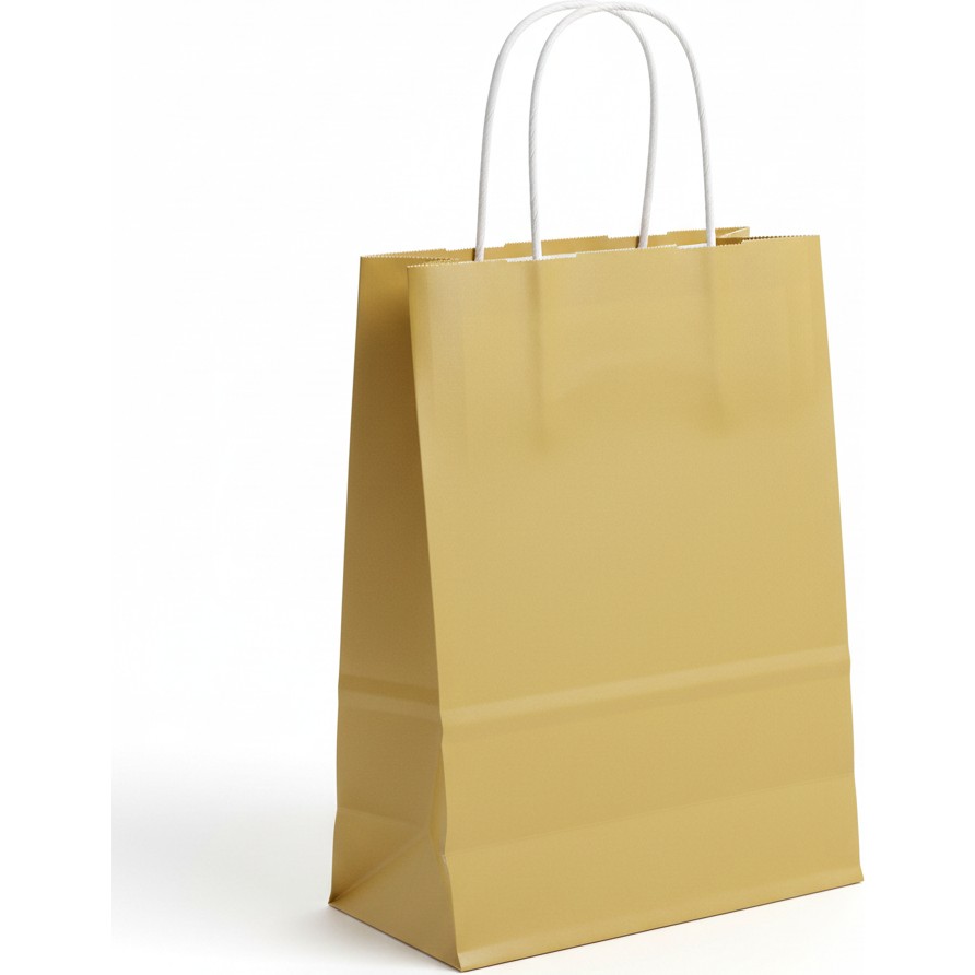 Ta-Fu Global Renkli Karton Çanta 25 Li Beyaz Sap - 31 x 12 x 41 cm - Altın Diğer Fiyatı