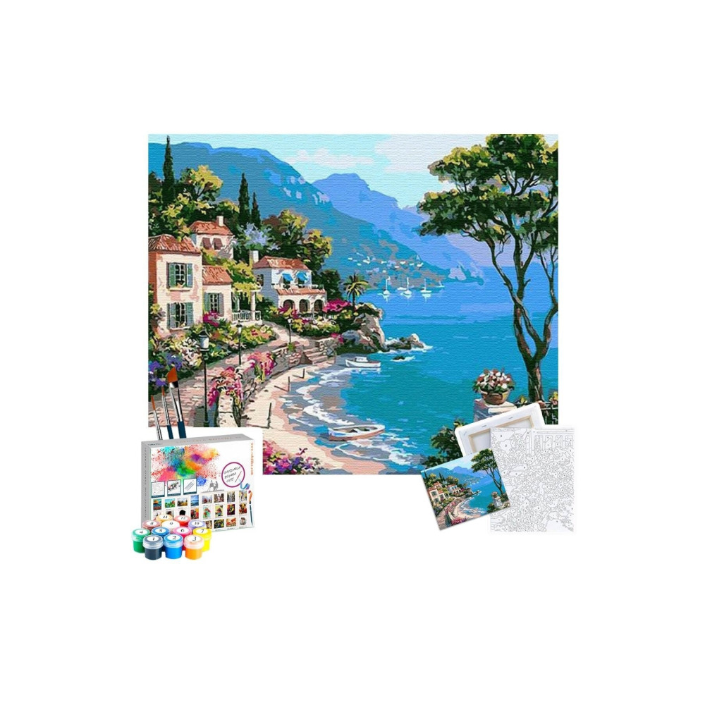 Tabdiko Sayılarla Boyama Hobi Seti 40x50 cm Sahil Kasabası Kanvas Tablo Hbb2033 Tuval Fiyatı