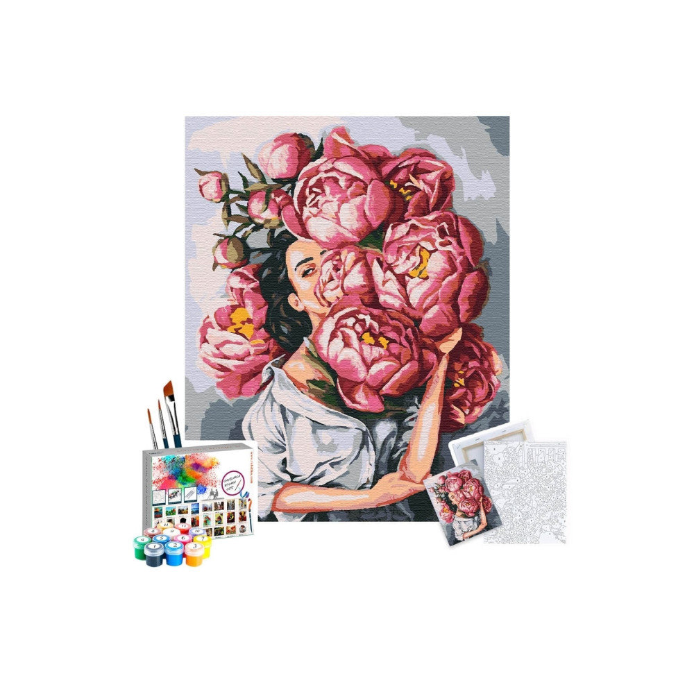 Tabdiko Sayılarla Boyama Seti 40 X 50 Cm Tuval Şasesine Gerili Çiçekli Kadın Tuval Fiyatı