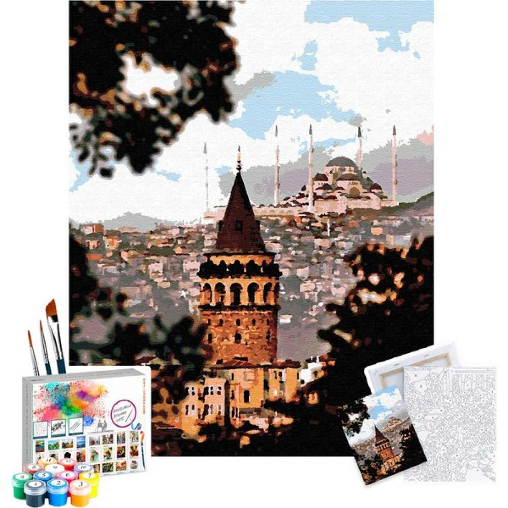 Tabdiko Sayılarla Boyama Seti 40 x 50 cm Tuval Şasesine Gerili Istanbul Güzelleri Oto Boyaları Fiyatı