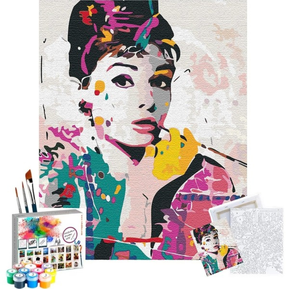 Tabdiko Sayılarla Boyama Seti 40 x 50 cm Tuval Şasesine Gerili Rengarenk Kadın - Beyaz Oto Boyaları Fiyatı