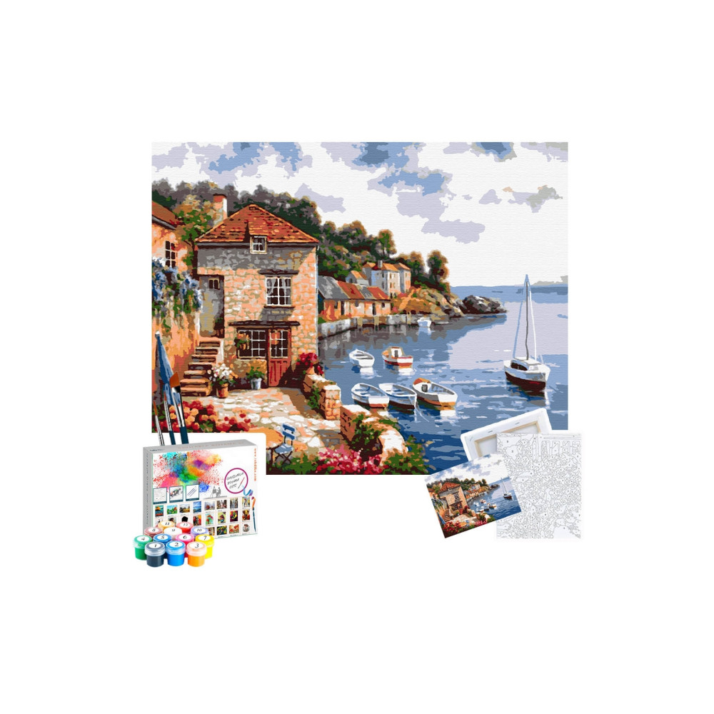 Tabdiko Sayılarla Boyama Seti 40 X 50 cm Tuval Şasesine Gerili Renkli Rıhtım Tuval Fiyatı