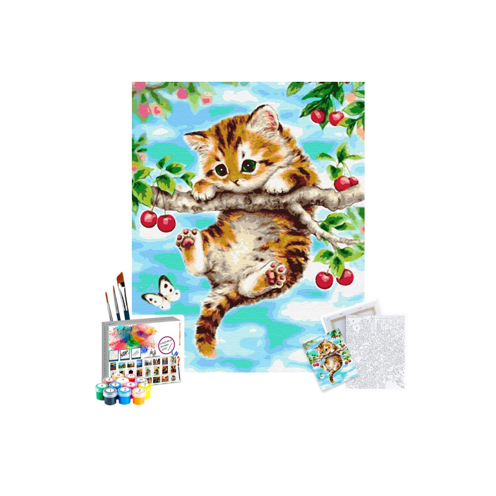 Tabdiko Sayılarla Boyama Seti 40 X 50 Cm Tuval Şasesine Gerili Yaramaz Yavru Kedi Tuval Fiyatı