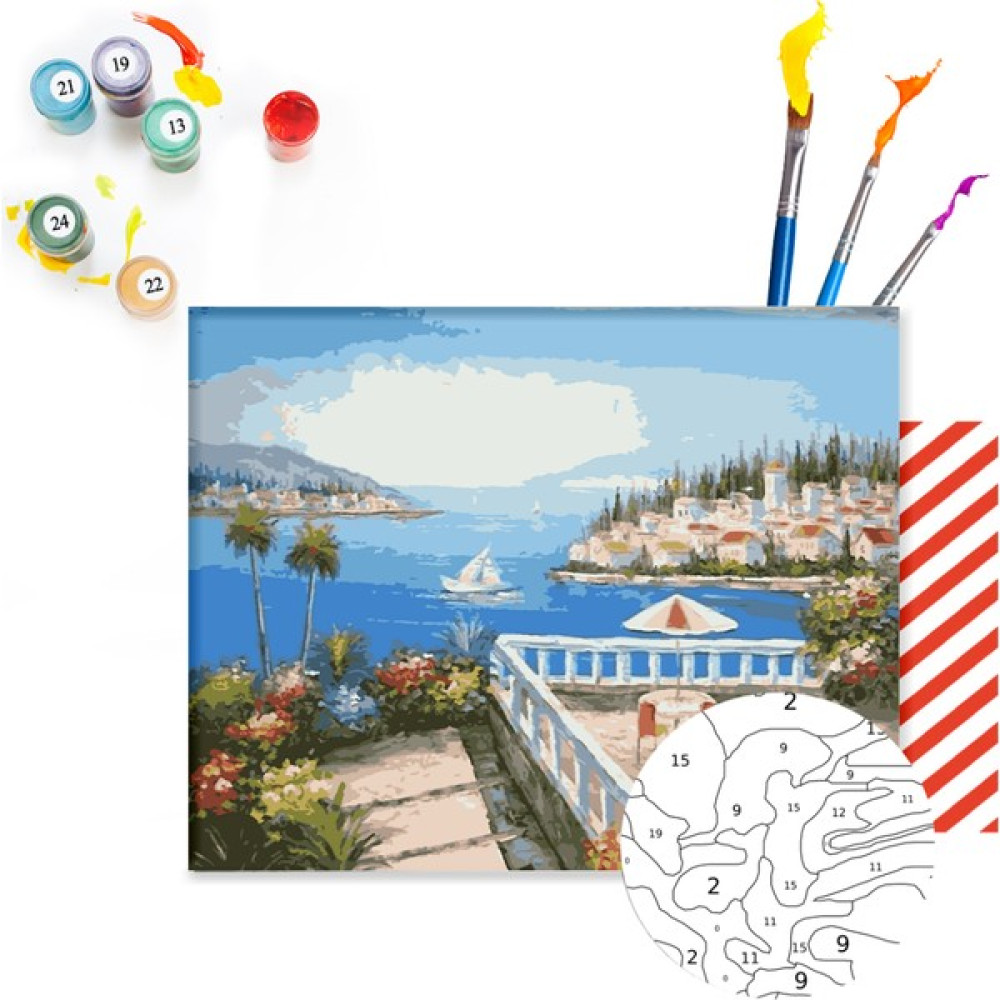 Tabdiko Seyir Bahçesi Tuval Şasesine Gerili Sayılarla Boyama Seti 40 x 50 cm Sanatsal Malzemeler Fiyatı