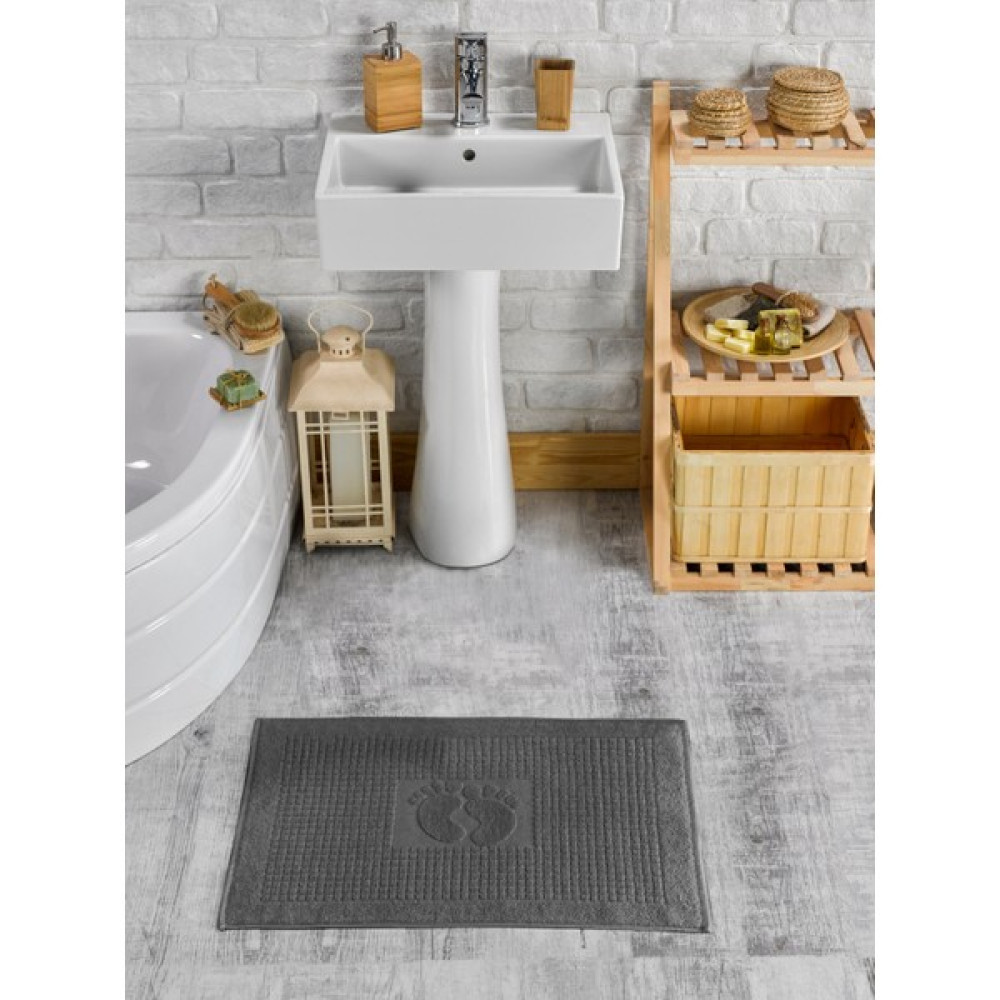 Tabea Home 1 Adet Ayak Havlusu-Paspas 250GR - Antrasit - 50 x 70 cm Banyo Havlusu Fiyatı