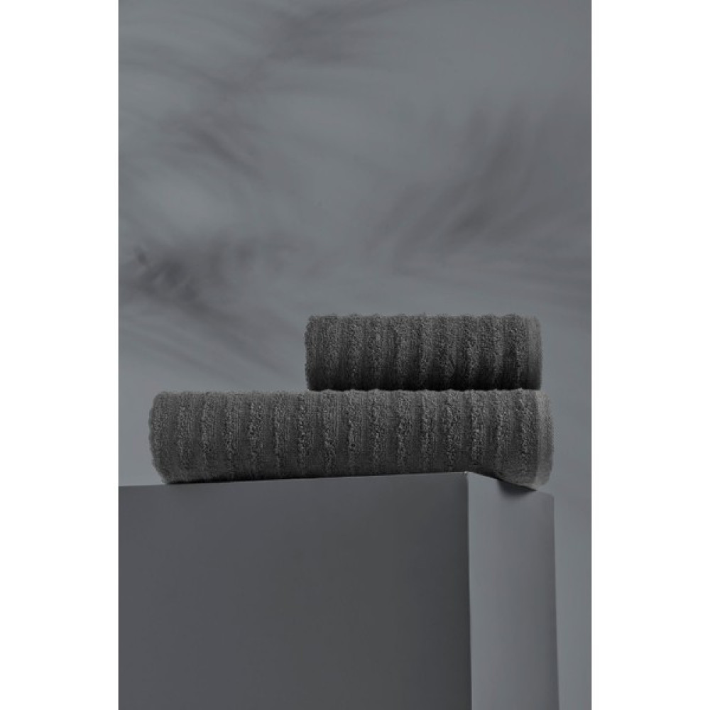 Tabea Home Fluffy 2'li Banyo Havlu Seti - Antrasit - 70 x 140 cm - 50 x 90 cm Banyo Havlusu Fiyatı