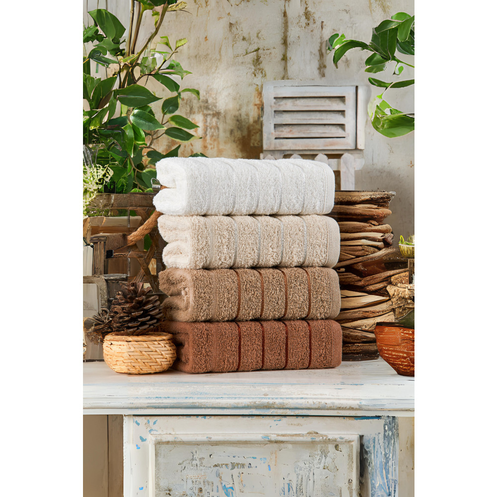 TABEA HOME Fluffy Havlu Seti 4lü 50x90cm Banyo Havlusu Fiyatı