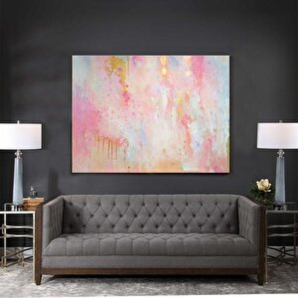 Tablo Life Pembe Rüyalar - Yağlı Boya Dokulu Tablo Çerçevesiz 60x90 cm Tablo & Poster Fiyatı