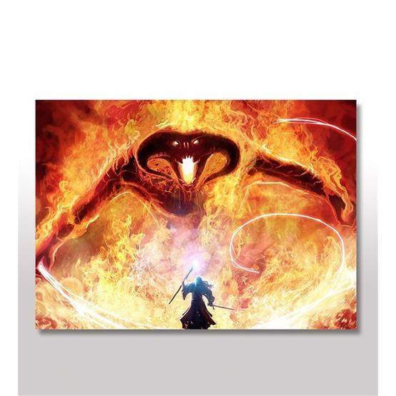 Tablomega Balrog Ve Gandalf Yüzüklerin Efendisi Ahşap Tablo
