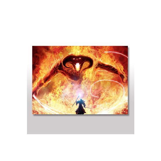 Tablomega Balrog Ve Gandalf Yüzüklerin Efendisi Ahşap Tablo