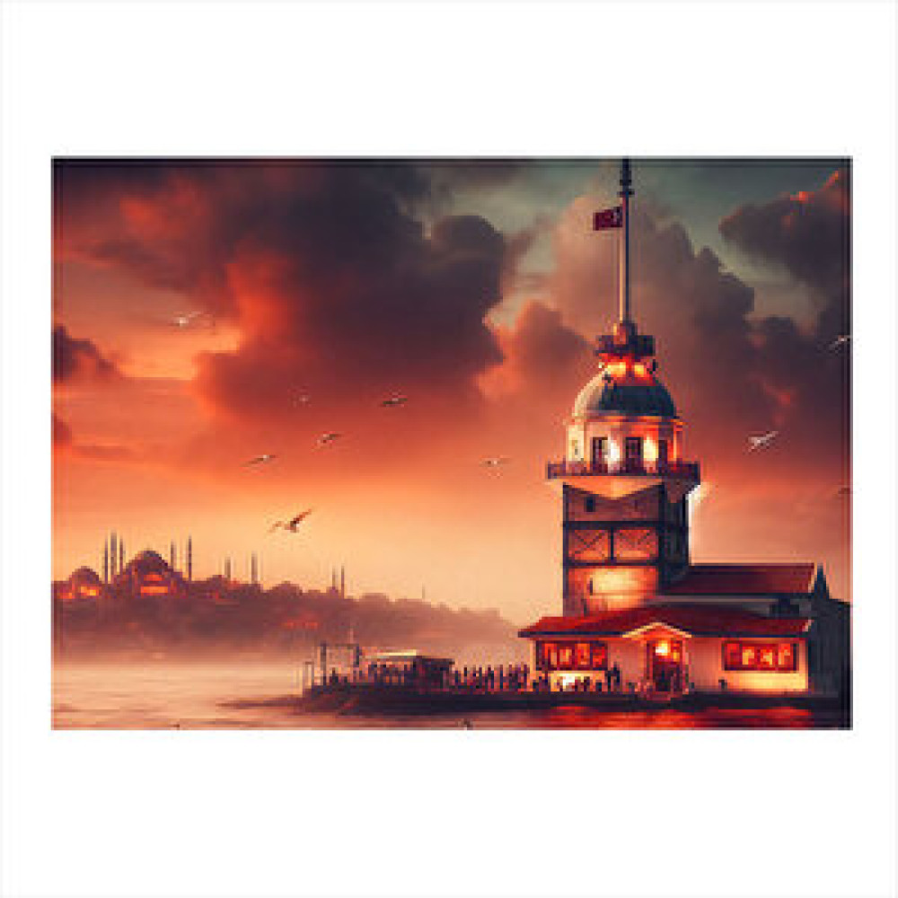 Tablomega Kız Kulesi Mdf Tablo 35cm X50cm 35x50 cm Tablo & Poster Fiyatı