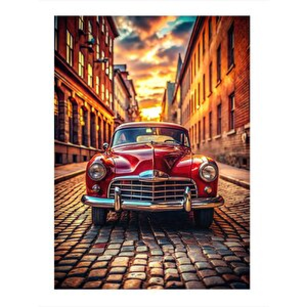 Tablomega Klasik Kırmızı Araba Hediyelik Ahşap Tablo 35cm X50cm 35x50 cm Tablo & Poster Fiyatı