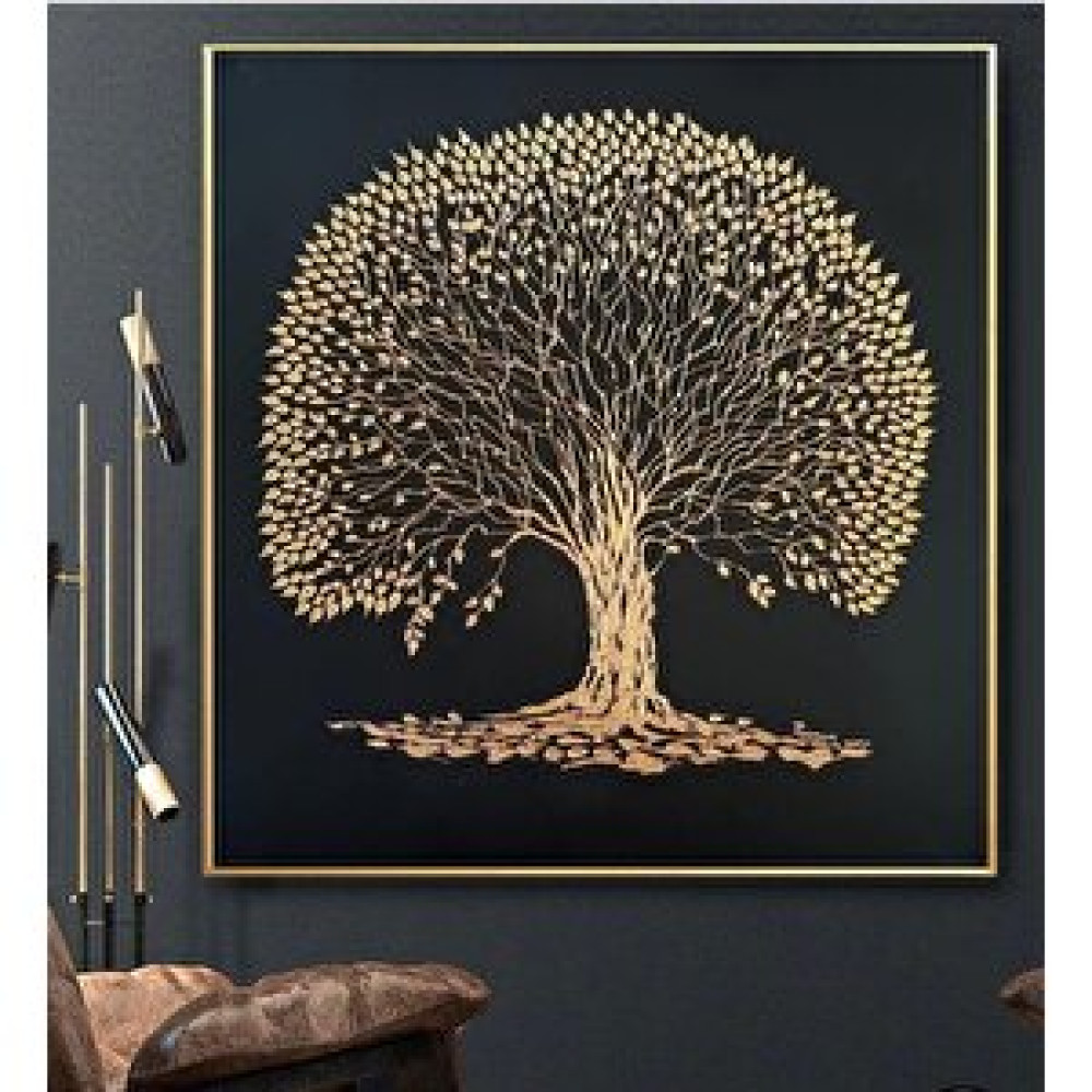 TabloWall Tablowall Çerçeveli̇ Hayat Ağaci Yağli Boya Tablo 100x100 100x100 cm Tablo & Poster Fiyatı