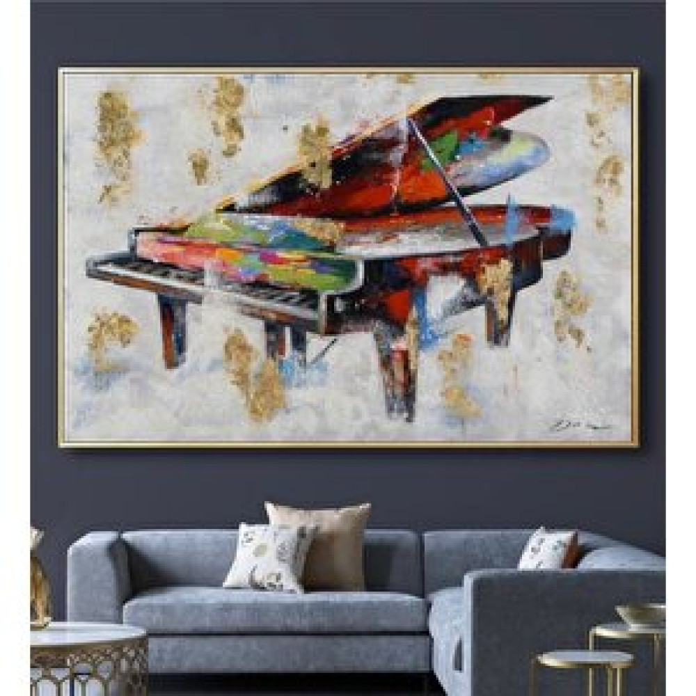 TabloWall Tablowall Çerçeveli̇ Pi̇ano Yağli Boya Tablo 100x150 100x150 cm Tablo & Poster Fiyatı