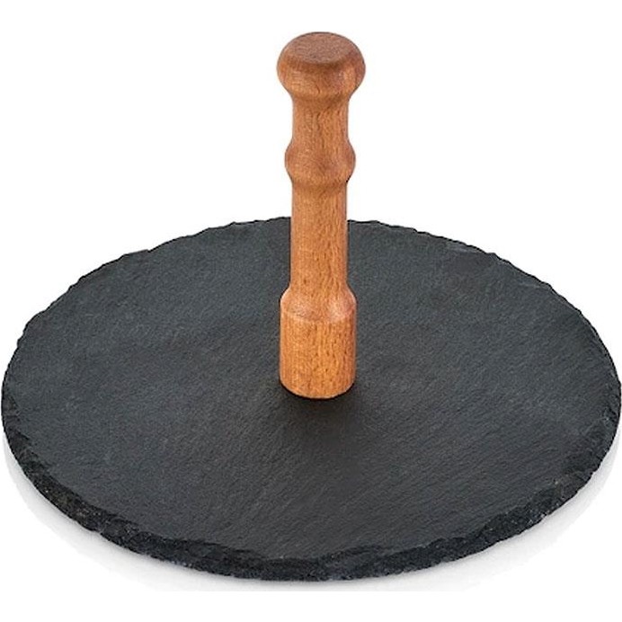 Taboo Tab-1134 Ahşap Saplı Orta Yuvarlak Arduvaz Taş 20X20Cm Diğer Fiyatı