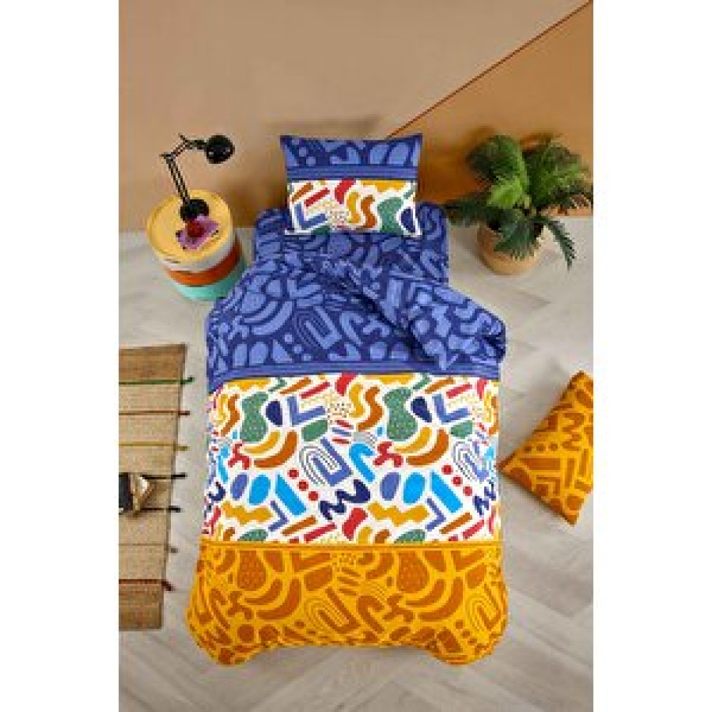 Tabu Home Doodle Renkli Tek Kişilik Nevresim Seti Nevresim Takımı Fiyatı
