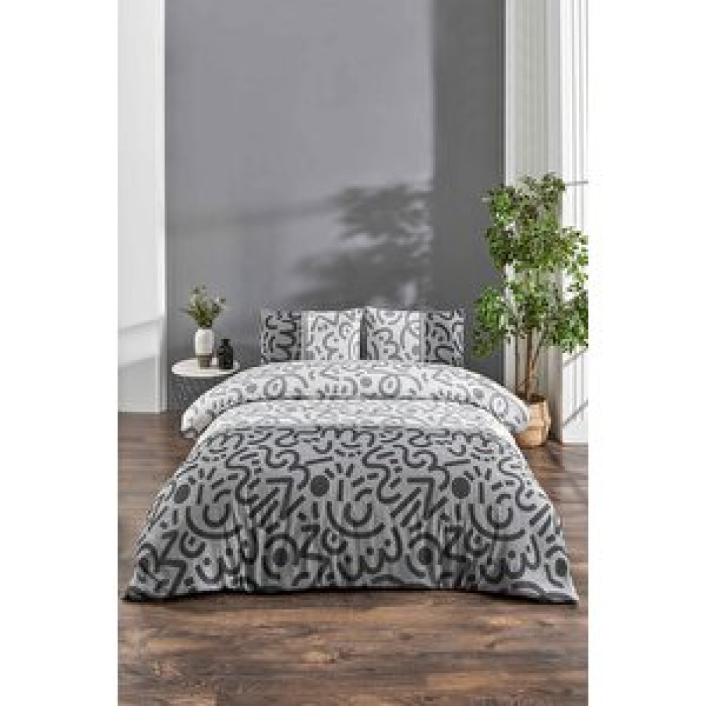 Tabu Home Doodle Siyah Tek Kişilik Nevresim Seti Nevresim Takımı Fiyatı